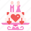 wedding, cake, marriage, dessert, love 