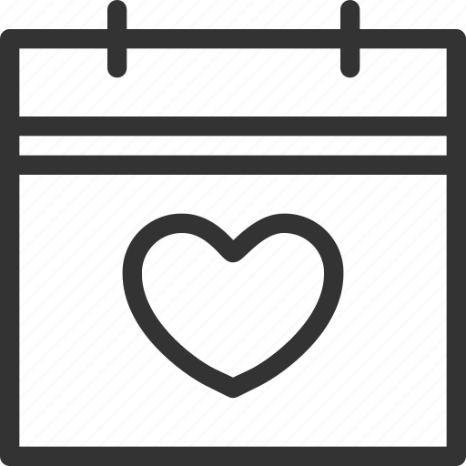 Calendar, love, date, wedding, time, anniversary, heart icon - Download on Iconfinder