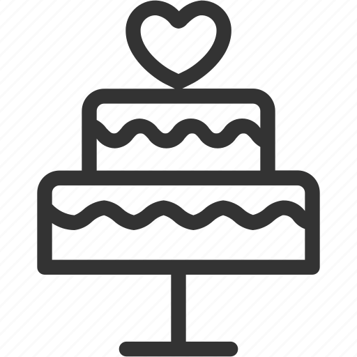 Wedding, cake, love, romance, marriage, heart, food icon - Download on Iconfinder