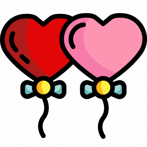 Balloons, heart, birthday, party, love, romance, valentines icon - Download on Iconfinder