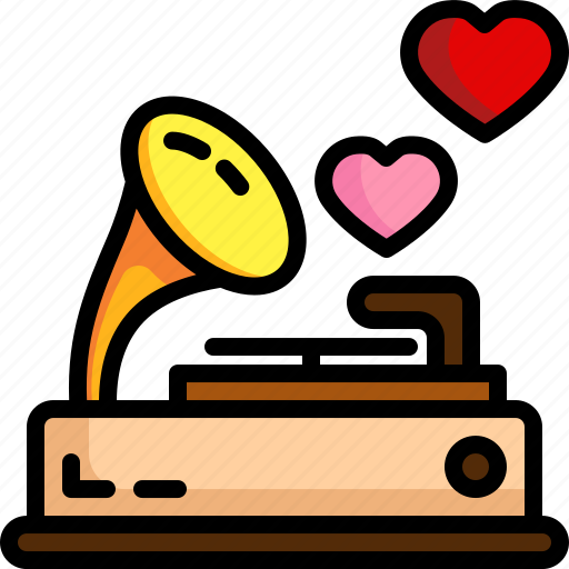 Gramophone, music, multimedia, vinyl, disc, antique, phonograph icon - Download on Iconfinder