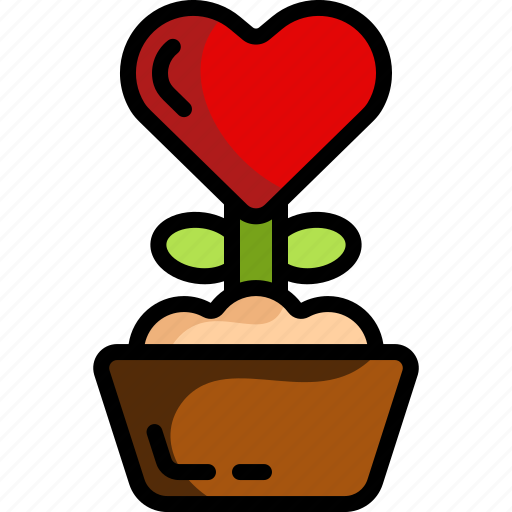 Plant, love, romance, valentines, romantic, heart, lover icon - Download on Iconfinder