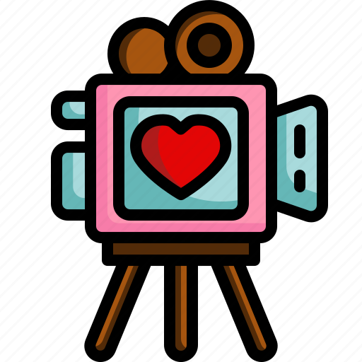 Wedding, video, heart, computer, hearts, love, romance icon - Download on Iconfinder