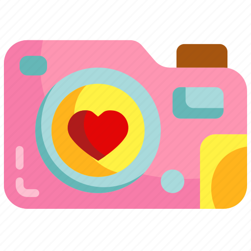 Camera, valentines, photograph, photo, electronics, heart, love icon - Download on Iconfinder