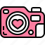 camera, valentines, photograph, photo, electronics, heart, love, digital, picture 
