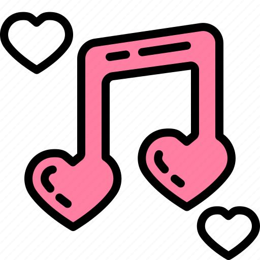 Musical, note, hearts, love, music, romance, multimedia icon - Download on Iconfinder