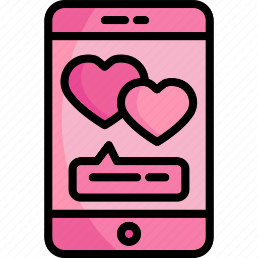 Smartphone, love, romance, chat, box, like, communications icon - Download on Iconfinder