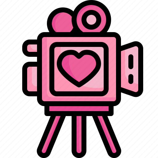Wedding, video, heart, computer, hearts, love, romance icon - Download on Iconfinder