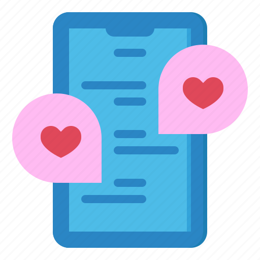 Chat, love, heart, smartphone, mobile, message icon - Download on Iconfinder