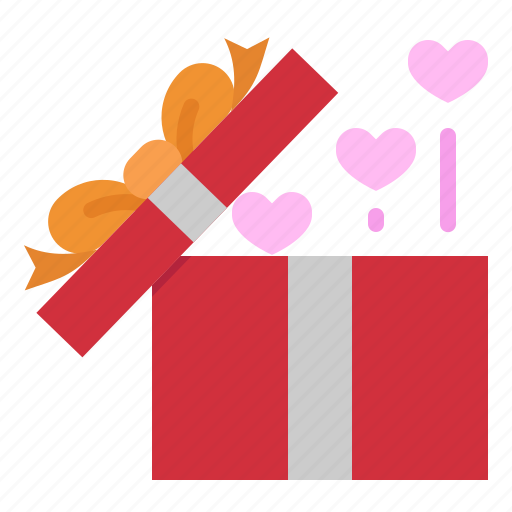 Giftbox, present, love, valentine, romantic, heart icon - Download on Iconfinder