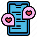 chat, love, heart, smartphone, mobile, message