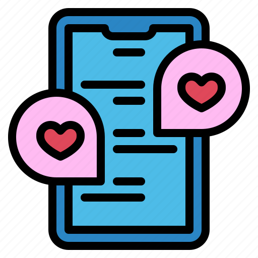 Chat, love, heart, smartphone, mobile, message icon - Download on Iconfinder