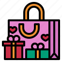 gift, bag, box, heart, love, wedding