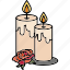 candle, light, decoration, celebration, lamp, background, festival, party, flame 