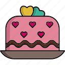 wedding cake, cake, wedding, dessert, love, sweet, food, heart, celebration