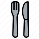 food, fork, knife, utensils