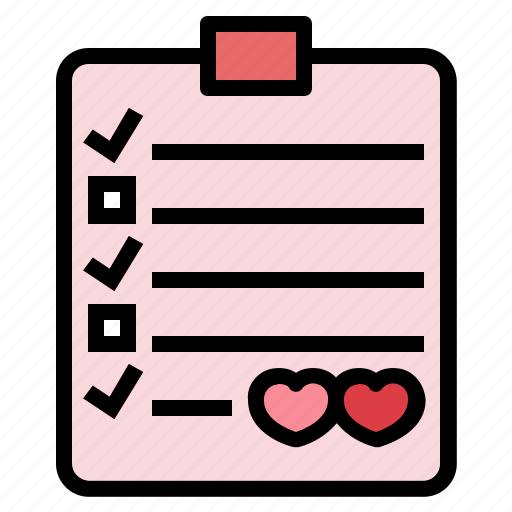 Checking, checklist, list, paper, planning, wedding icon - Download on Iconfinder