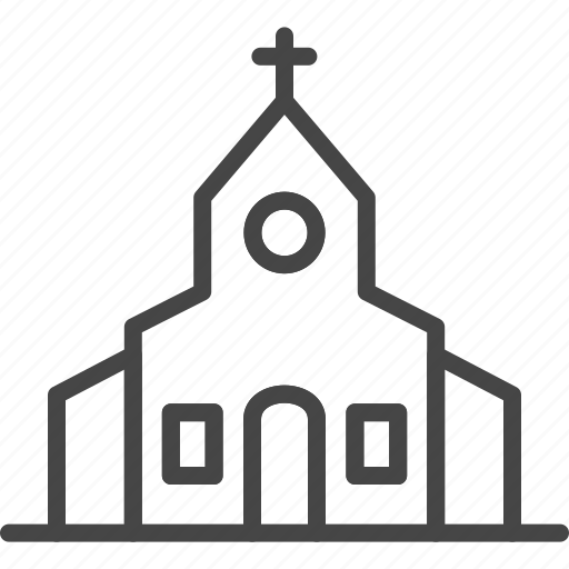 Building, church, holidays, line, outline, wedding icon - Download on Iconfinder
