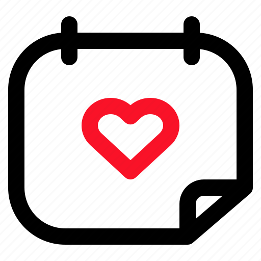 Calendar, love, schedule, heart, date, 1 icon - Download on Iconfinder