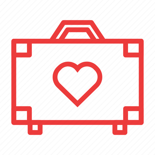 Heart, love, romance, suitcase of love, valentine, valentines day, wedding icon - Download on Iconfinder