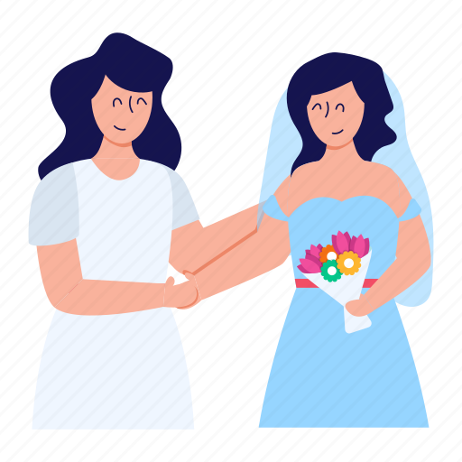 Bride friend, bride greeting, bride colleague, persons, avatars illustration - Download on Iconfinder