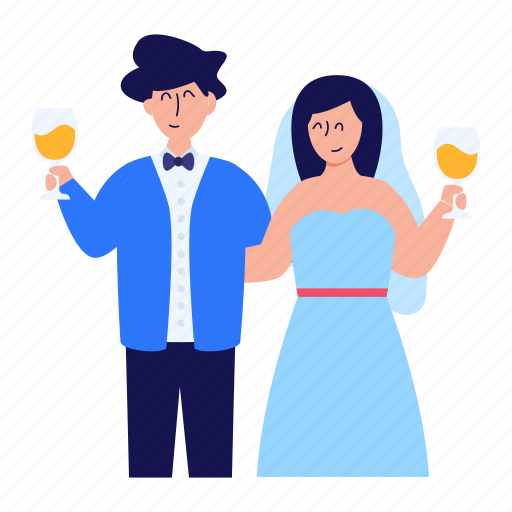 Cheering persons, cheering couple, cheering spouse, married couple, persons illustration - Download on Iconfinder