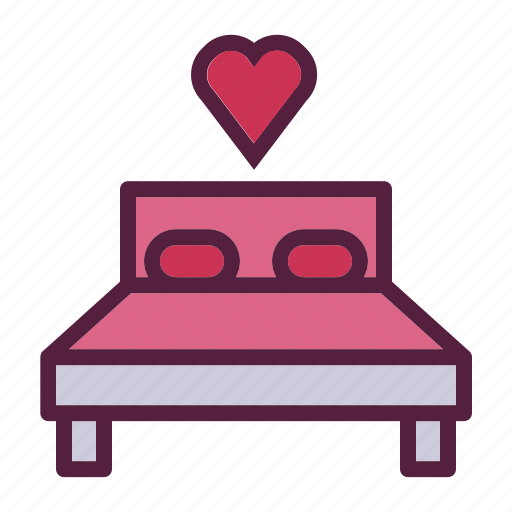 Affection, bed, heart, love, love bed, wedding icon - Download on Iconfinder