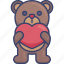bear, heart, romance, romantic, toy, valentine 