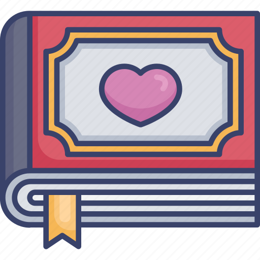 Book, books, library, pages, read, romance, romantic icon - Download on Iconfinder