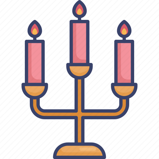 Candle, candlestick, decor, decoration, fire, flame icon - Download on Iconfinder