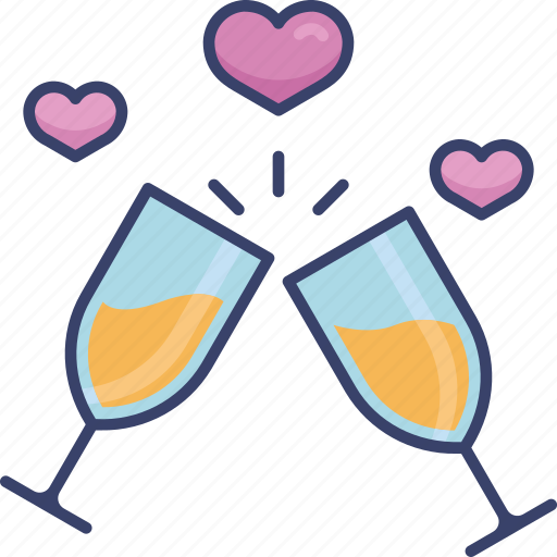 Beverage, celebrate, celebration, drink, glass, heart icon - Download on Iconfinder