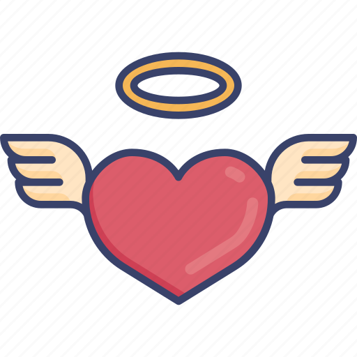 Angel, halo, heart, love, romance, romantic, wing icon - Download on Iconfinder