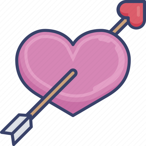 Arrow, heart, love, romance, romantic, shoot icon - Download on Iconfinder