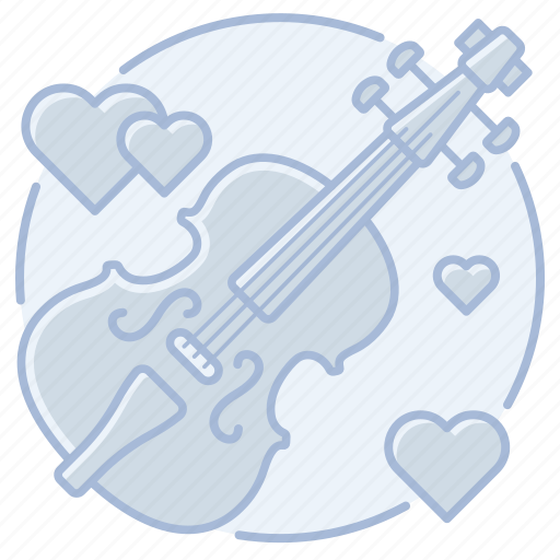 Cello, hearts, marriage, music, violin, wedding icon - Download on Iconfinder