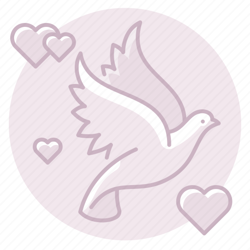 Dove, hearts, love, marriage, peace, wedding icon - Download on Iconfinder