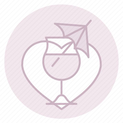 Beach, cocktail, fruity, honeymoon, marriage, vacation, wedding icon - Download on Iconfinder