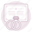 license, marriage, rings, wedding 