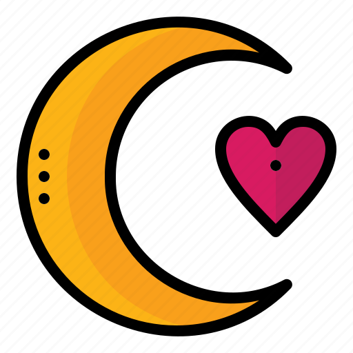 Crescent, honeymoon, love, marriage, moon, wedding icon - Download on Iconfinder