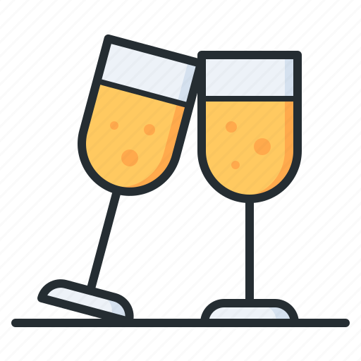 Champagne, wedding, glasses, toast icon - Download on Iconfinder
