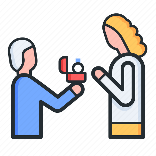 Engagement, proposal, couple, love icon - Download on Iconfinder