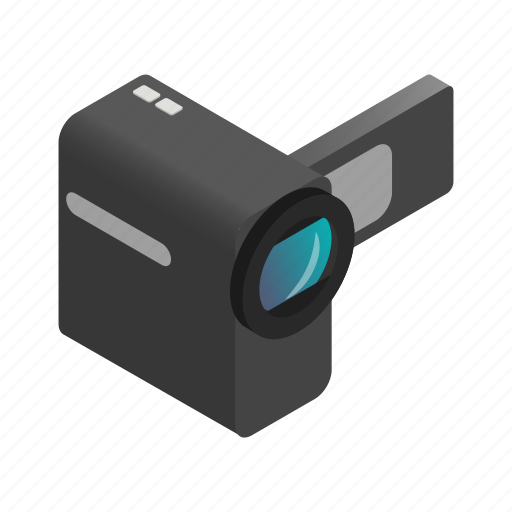 Camera, digital, isometric, media, perspective, technology, video icon - Download on Iconfinder