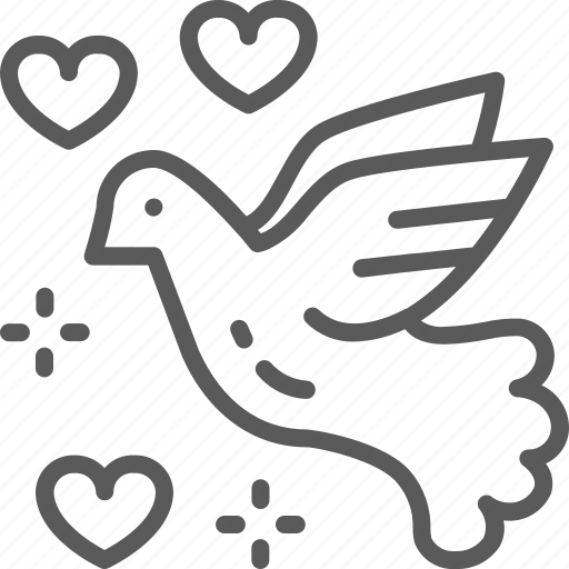 Bird, dove, love, pacifism, peace, pigeon, wedding icon - Download on Iconfinder