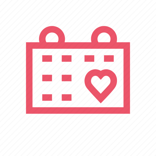 Callender, heart, like, love, romance, valentine, wedding icon - Download on Iconfinder