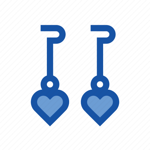 Earrings, heart, like, love, romance, valentine, wedding icon - Download on Iconfinder