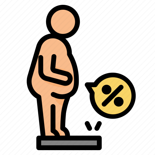 Body, fat, percentage, weight, loss, health, scale icon - Download on Iconfinder