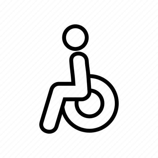 Electric, handicapped, invalid, man, manual, outline, wheelchair icon - Download on Iconfinder