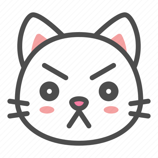 Avatar, cat, cute, face, kitten, serious icon - Download on Iconfinder