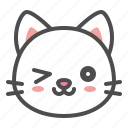 avatar, cat, cute, face, kitten, wink