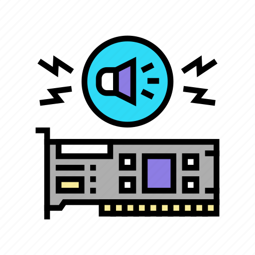 Audio, card, computer, component, white, hearing icon - Download on Iconfinder