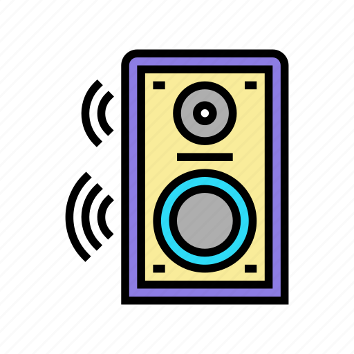 Dynamic, speaker, white, hearing, rain, sound icon - Download on Iconfinder